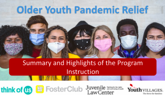 image shows text that reads: Older Youth Federal Guidance Webinar 